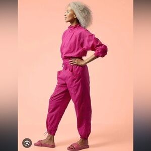 Athleta Keys Jumpsuit in Hot Pink